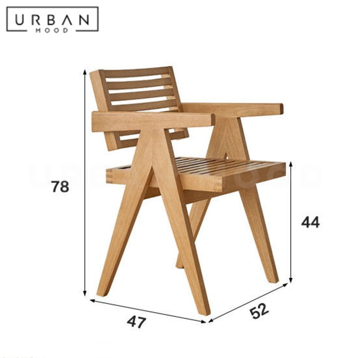 LYRAS Modern Solid Wood Dining Chair