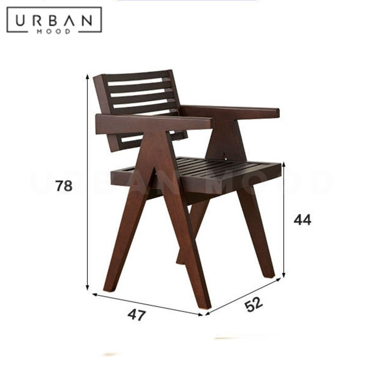LYRAS Modern Solid Wood Dining Chair