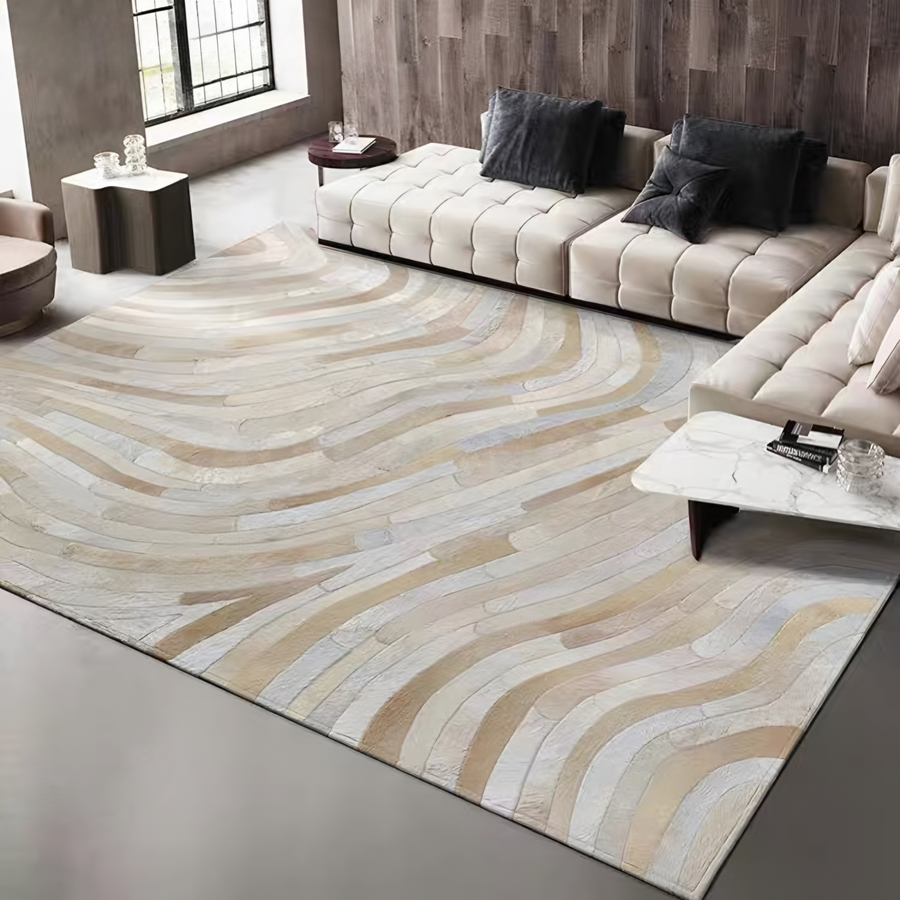 LYTH Modern Cowhide Leather Rug - Urban Mood Singapore