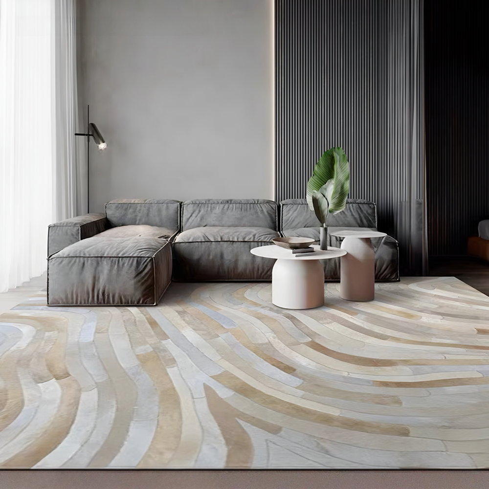 LYTH Modern Cowhide Leather Rug - Urban Mood Singapore