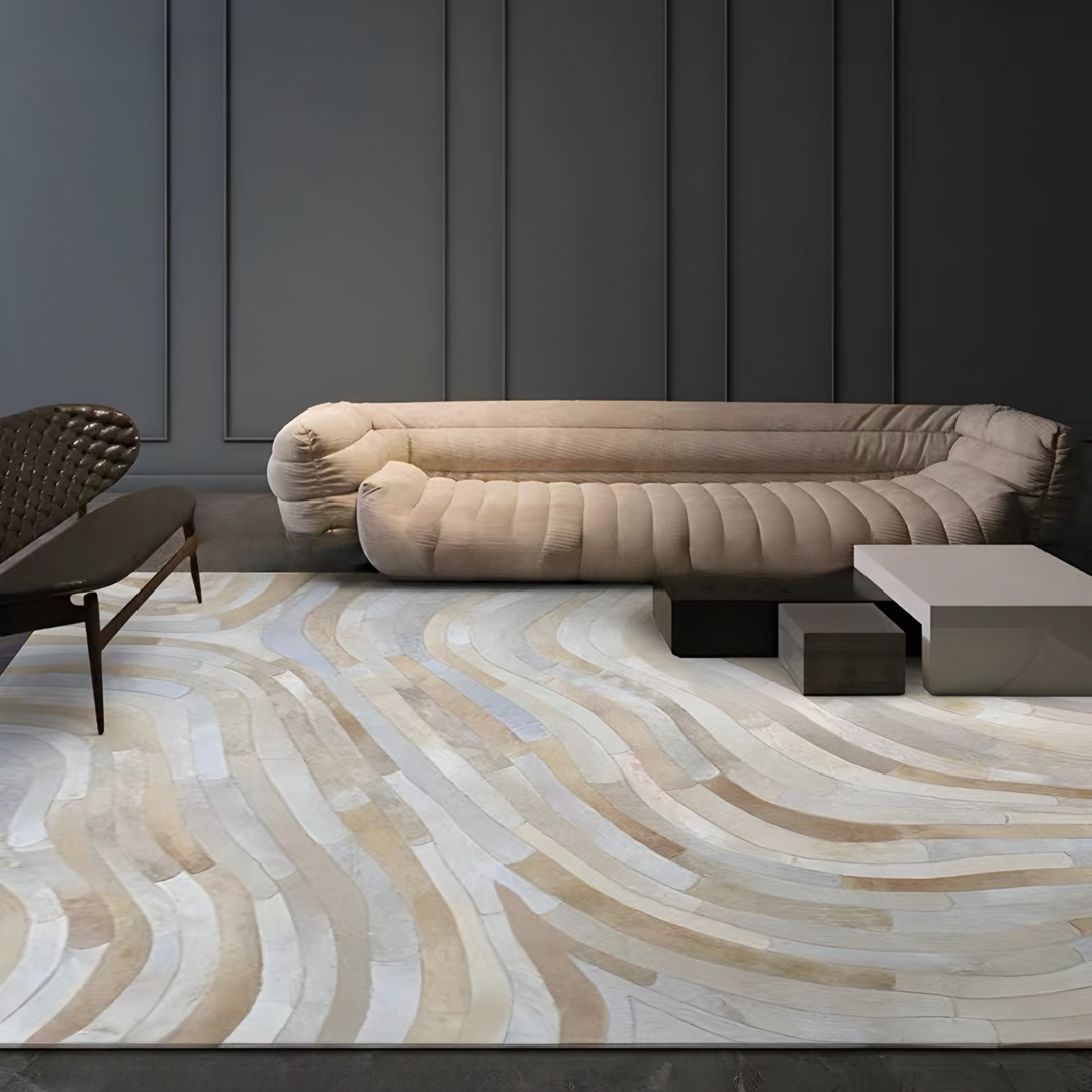 LYTH Modern Cowhide Leather Rug - Urban Mood Singapore