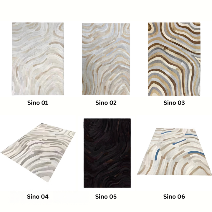 LYTH Modern Cowhide Leather Rug - Urban Mood Singapore