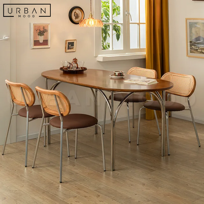 LANIE Japandi Solid Wood Dining Table