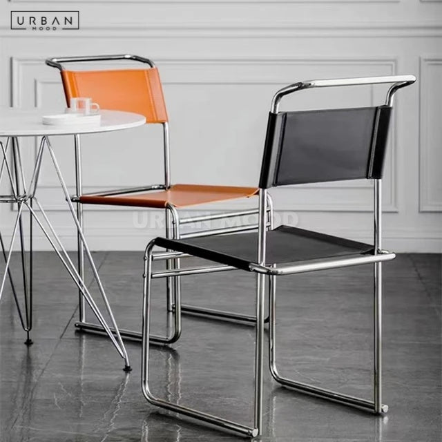 LEILA Modern Leather Dining Chair