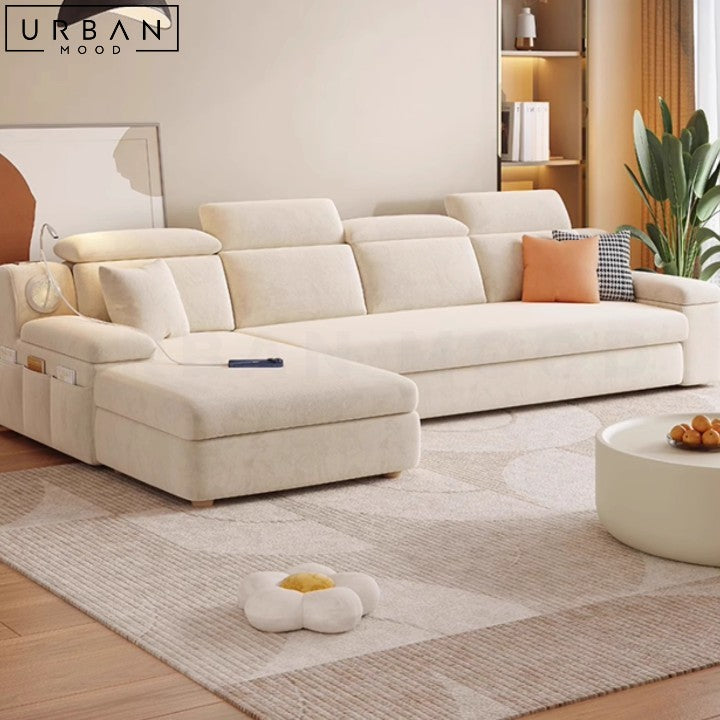 MACDON Modern Velvet Sectional Sofa