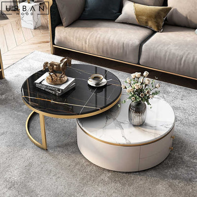 MACLEAN Marble Round Nesting Coffee Tables