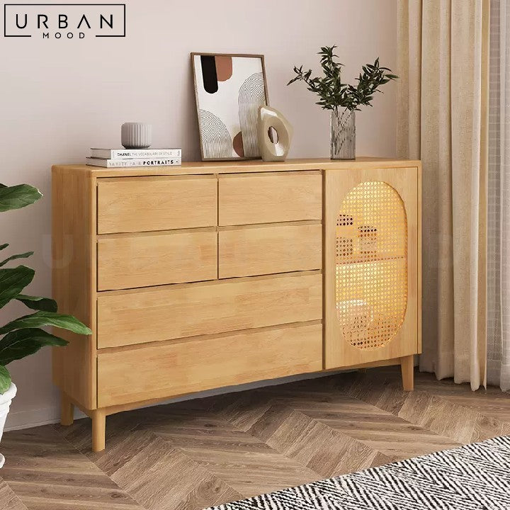 DAVA Japandi Solid Wood Sideboard