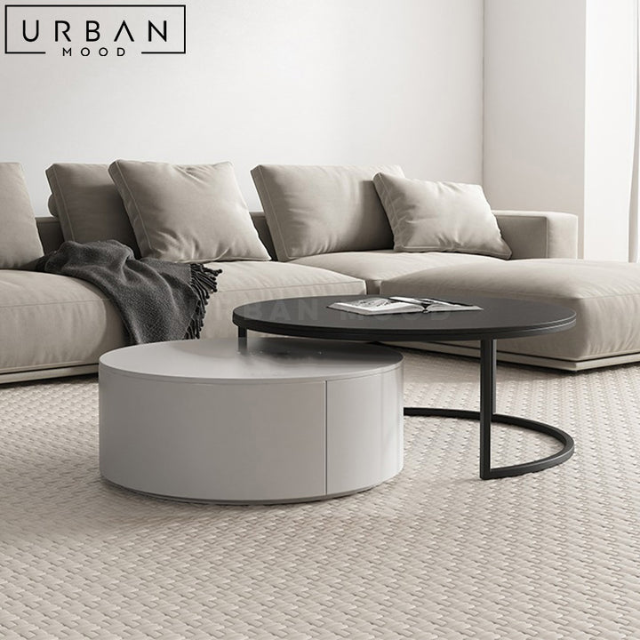 MADEL Modern Round Nesting Coffee Table