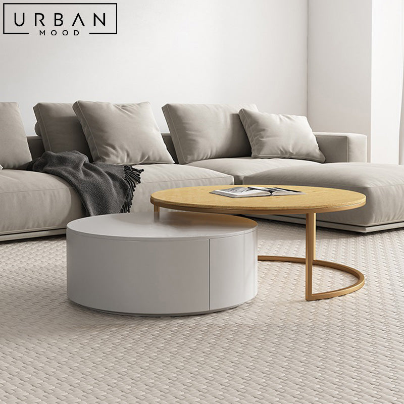 MADEL Modern Round Nesting Coffee Table