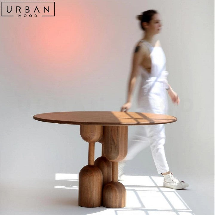 MADELENE Modern Solid Wood Round Dining Table – Urban Mood