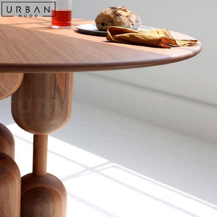 MADELENE Modern Solid Wood Round Dining Table – Urban Mood