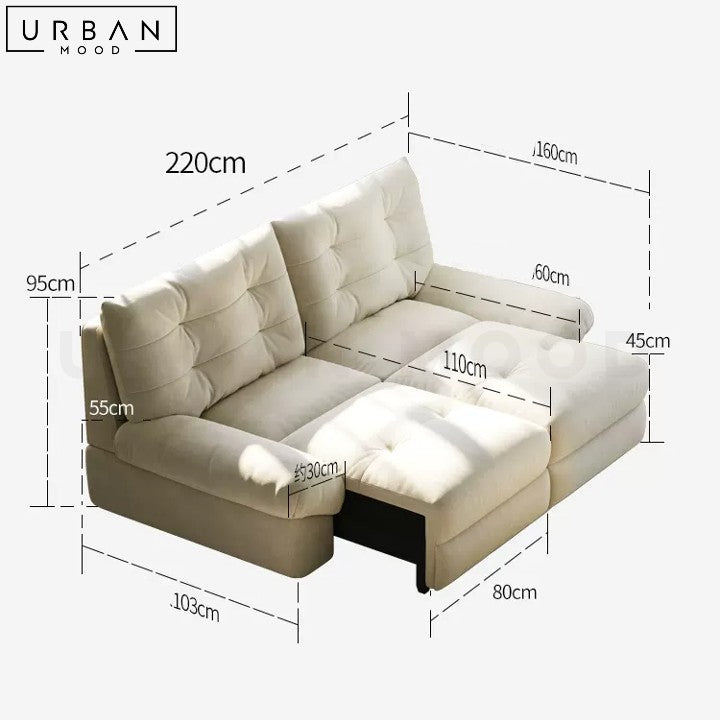 MAGNANI Modern Recliner Sofa (Cat-Friendly)