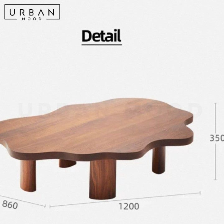 MAROUS Modern Solid Wood Coffee Table
