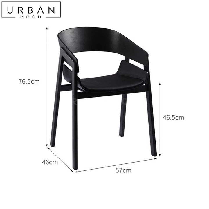 MALE Modern Solid Wood Dining Chair