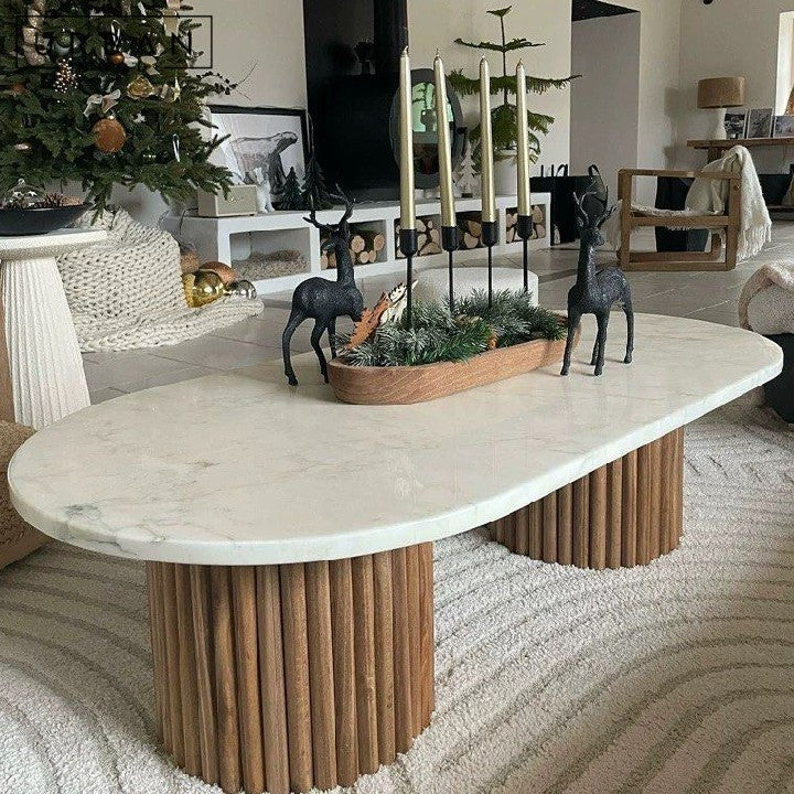 MALENA Modern Marble Coffee Table