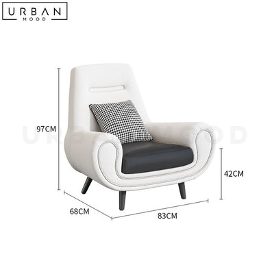 MAGER Modern Velvet Lounge Chair