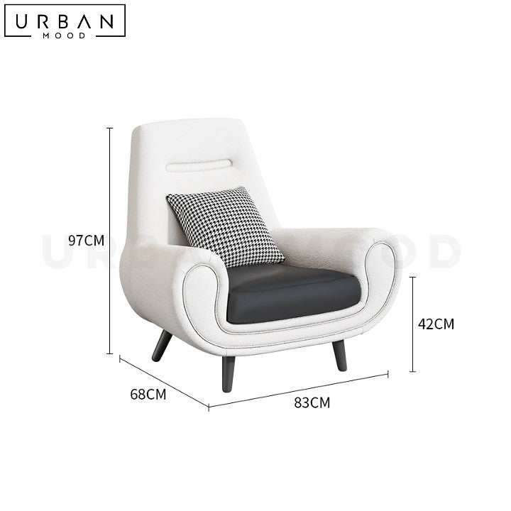 MAGER Modern Velvet Lounge Chair