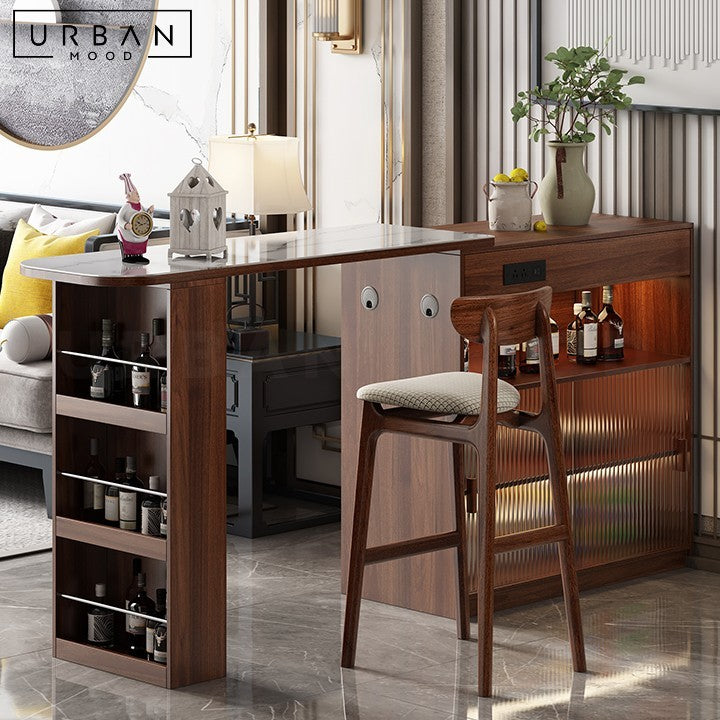 MAVIN Japandi Solid Wood Bar Table