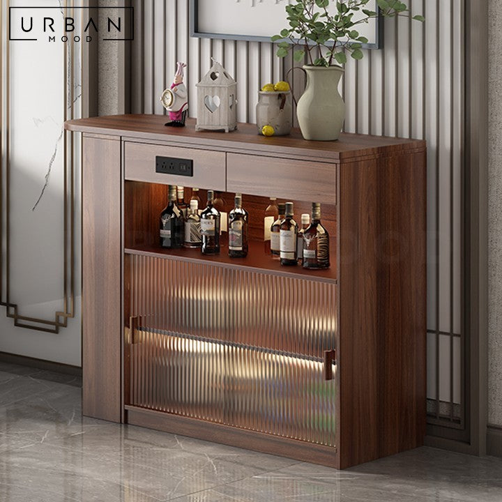 MAVIN Japandi Solid Wood Bar Table