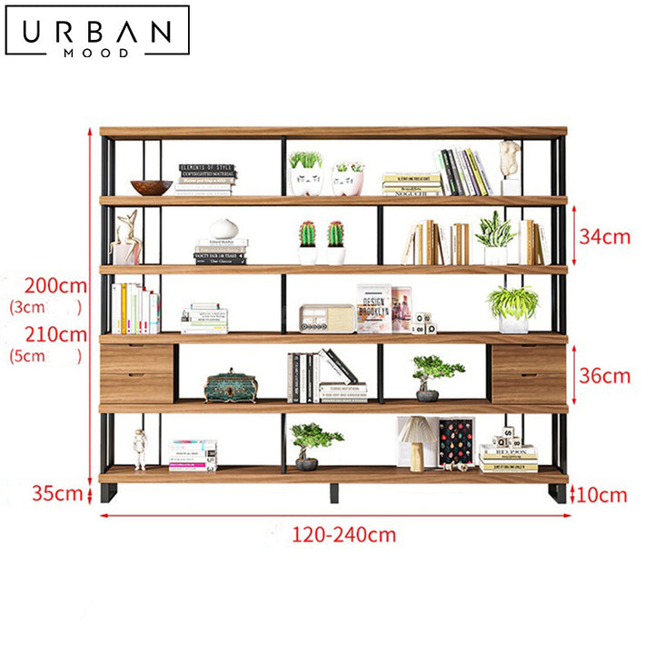 MALMA Modern Solid Wood Bookshelf