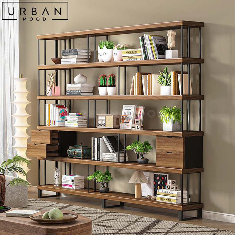 MALMA Modern Solid Wood Bookshelf