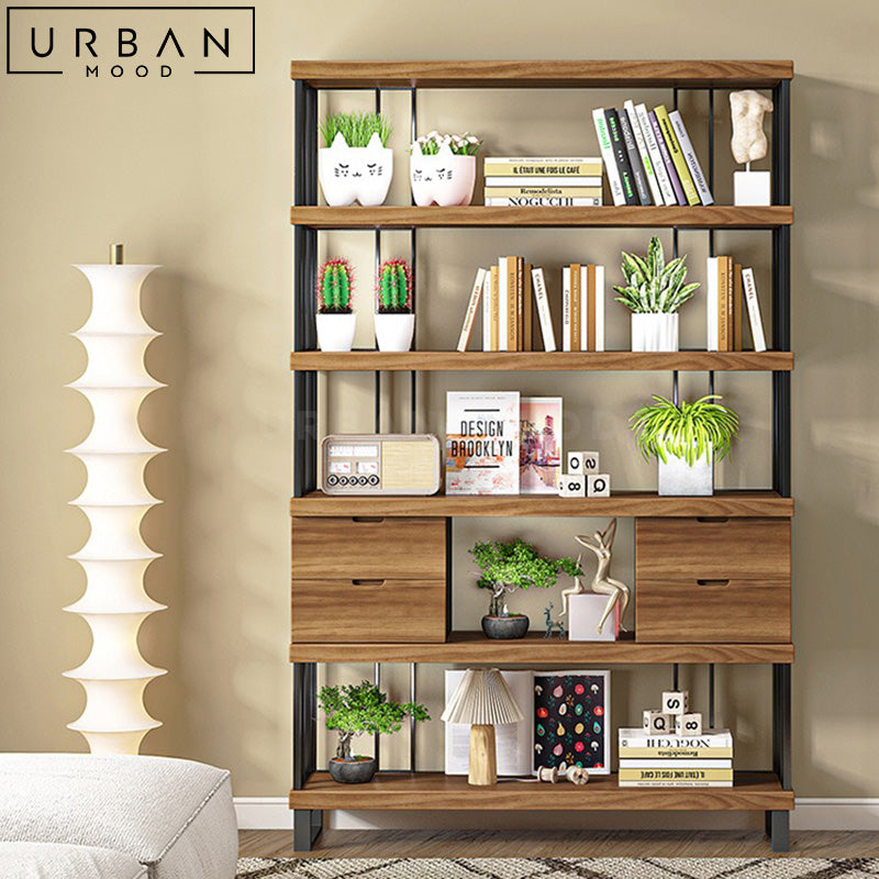 MALMA Modern Solid Wood Bookshelf