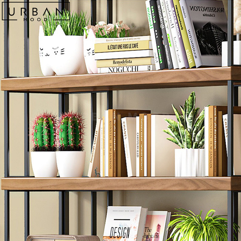 MALMA Modern Solid Wood Bookshelf