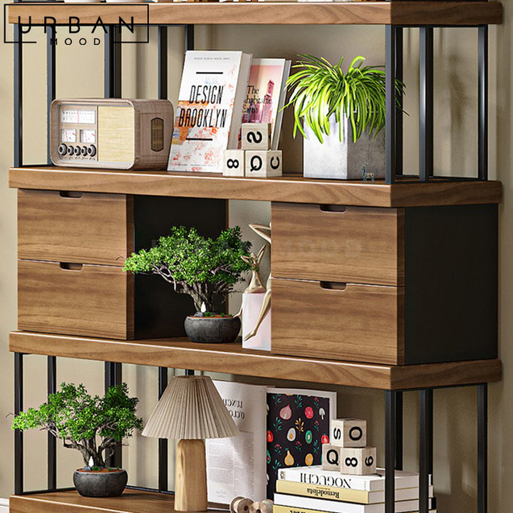 MALMA Modern Solid Wood Bookshelf