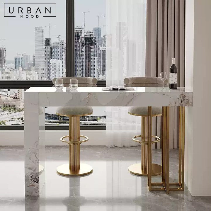 MALYA Modern Marble Bar Table