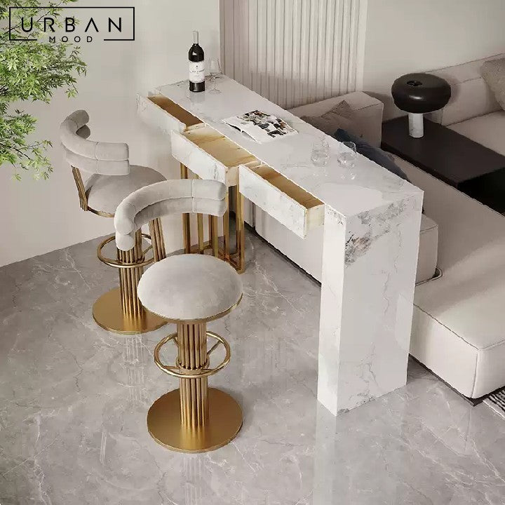 MALYA Modern Marble Bar Table