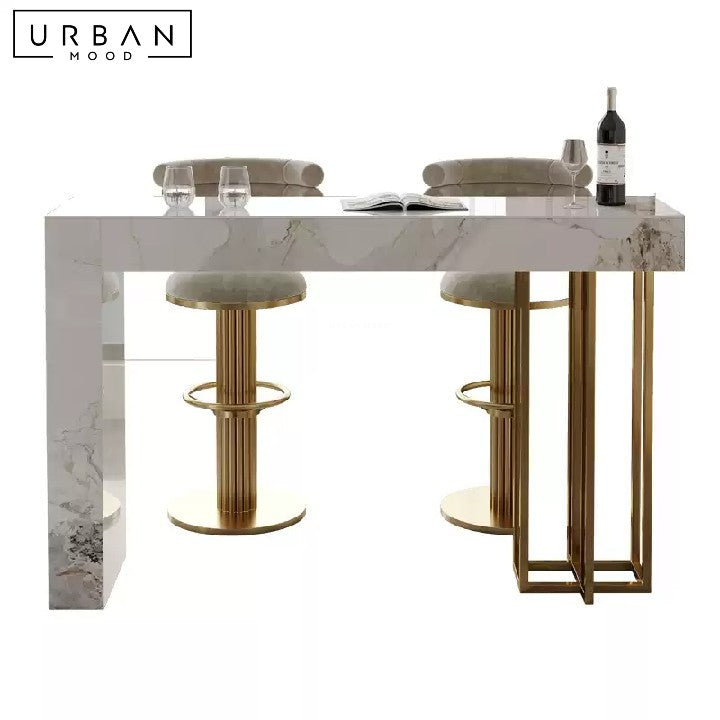 MALYA Modern Marble Bar Table