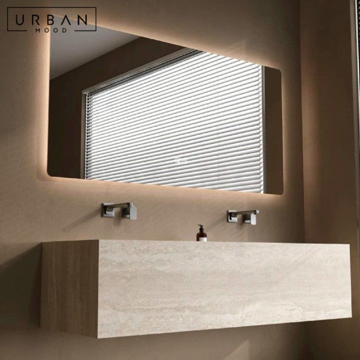 MAMET Modern Travertine Bathroom Vanity Cabinet