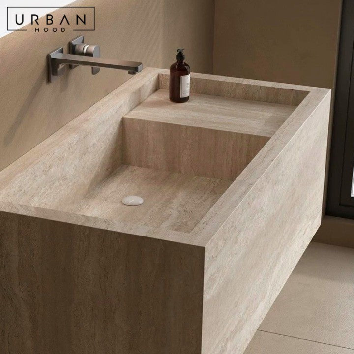 MAMET Modern Travertine Bathroom Vanity Cabinet