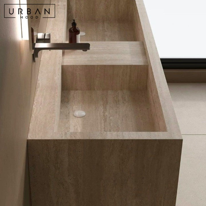 MAMET Modern Travertine Bathroom Vanity Cabinet