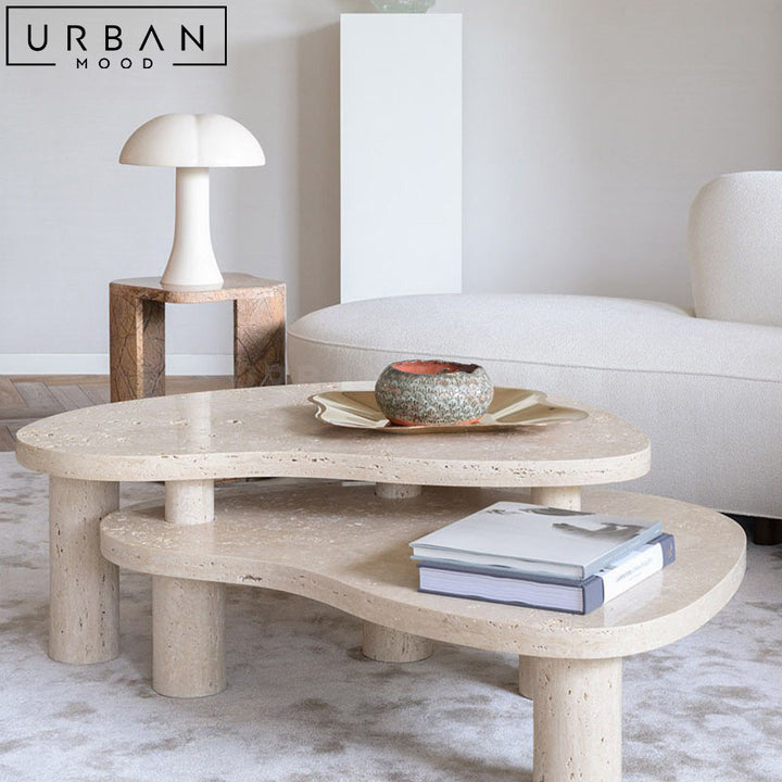 MANI Modern Travertine Coffee Table