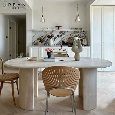 MANUEL Modern Travertine Dining Table