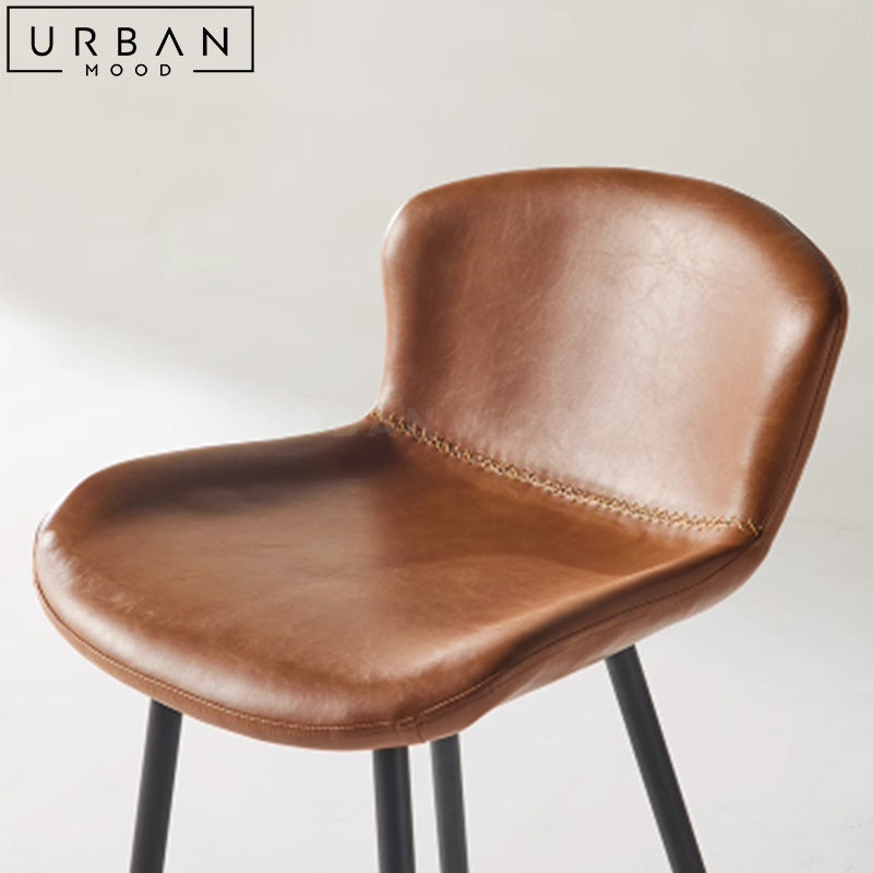 MANUS Modern Leather Bar Stool