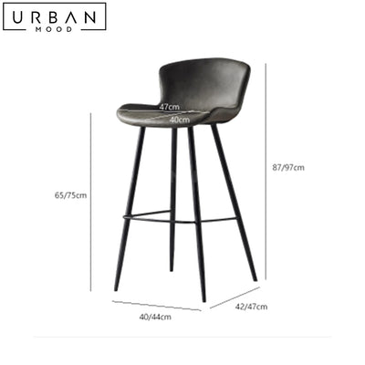 MANUS Modern Leather Bar Stool