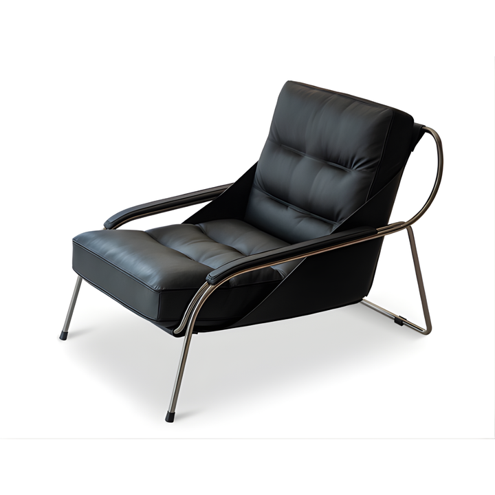 MARBELA Leather Lounge Chair & Ottoman - Urban Mood Singapore