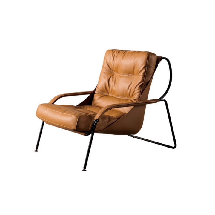 MARBELA Leather Lounge Chair & Ottoman - Urban Mood Singapore