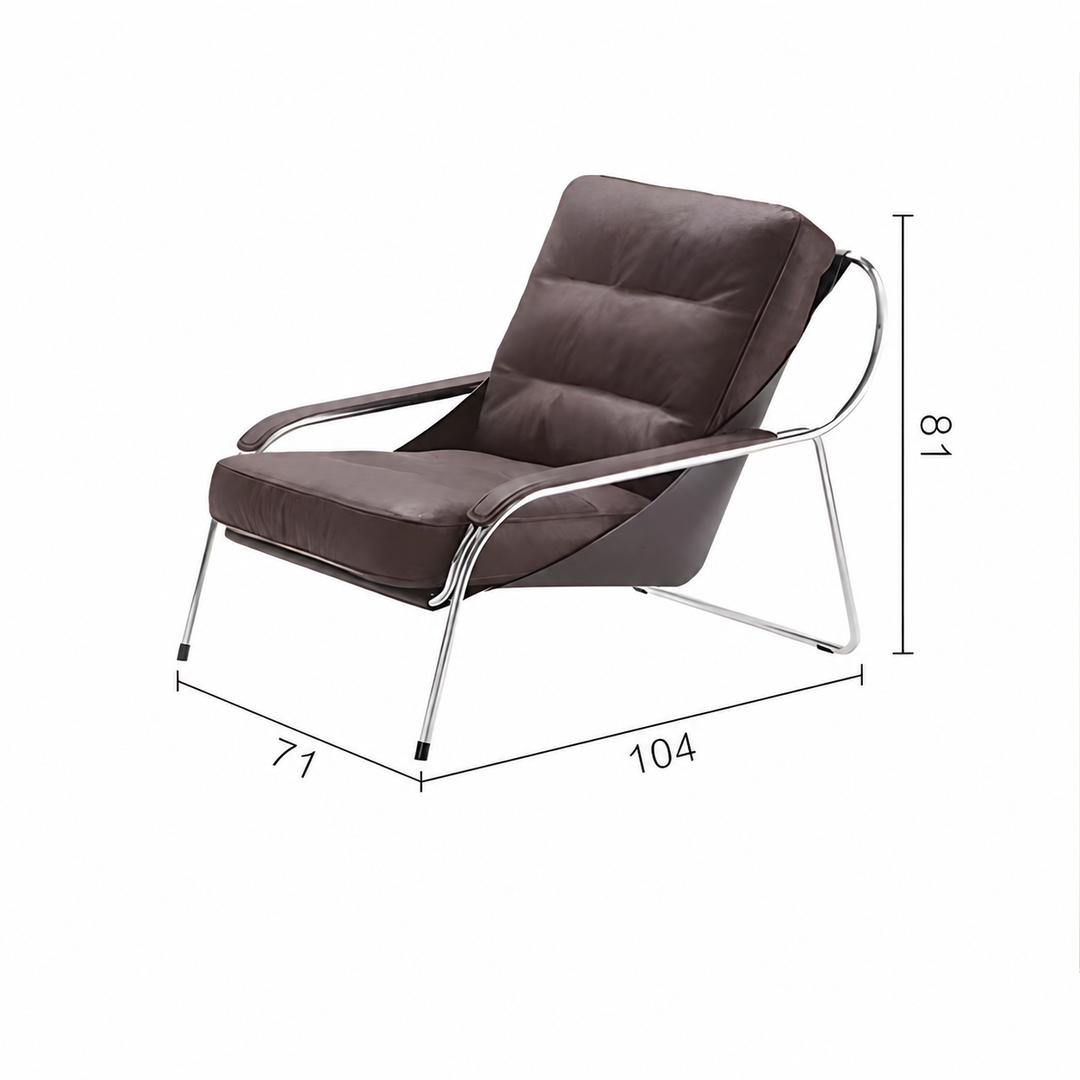 MARBELA Leather Lounge Chair & Ottoman - Urban Mood Singapore