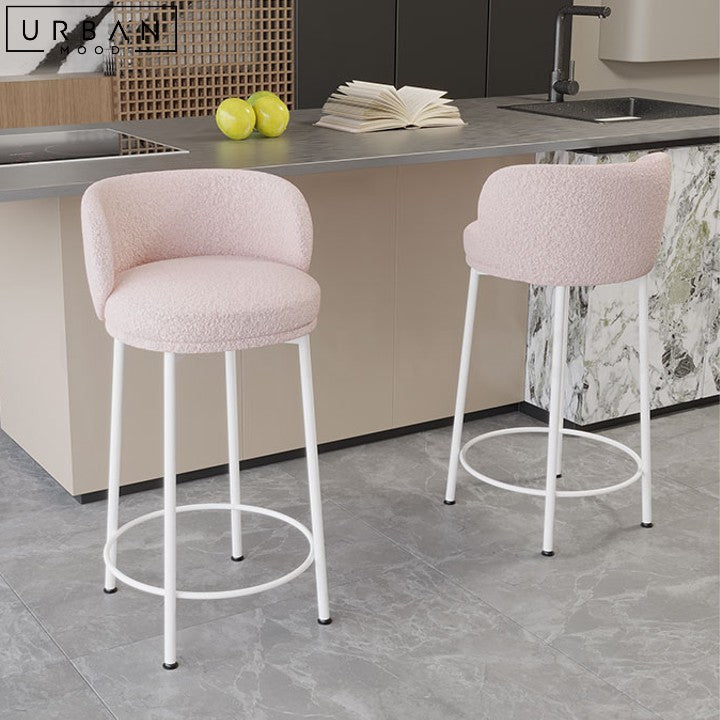 MARCELA Modern Sherpa Bar Stool