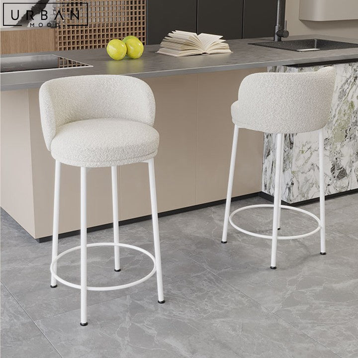 MARCELA Modern Sherpa Bar Stool