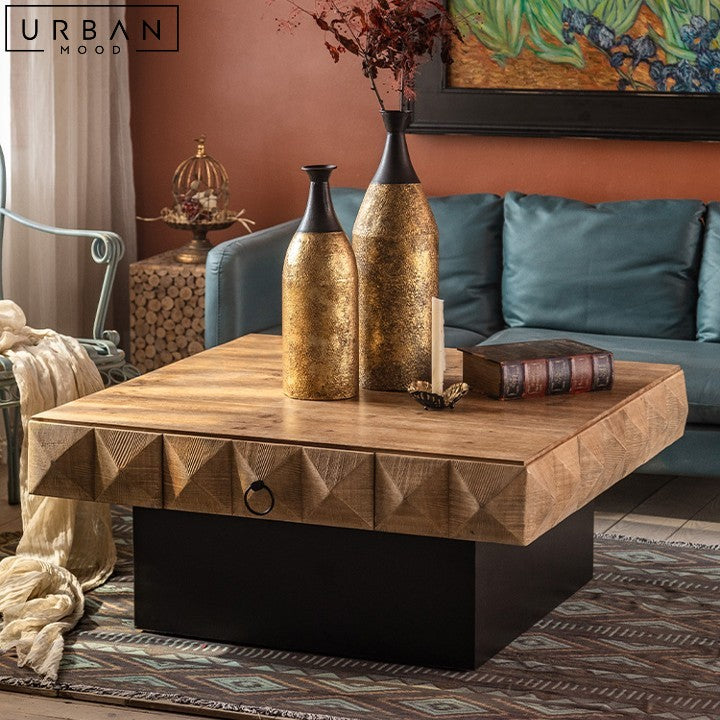 MARCA Rustic Solid Wood Coffee Table