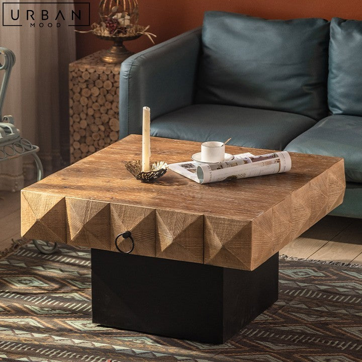 MARCA Rustic Solid Wood Coffee Table