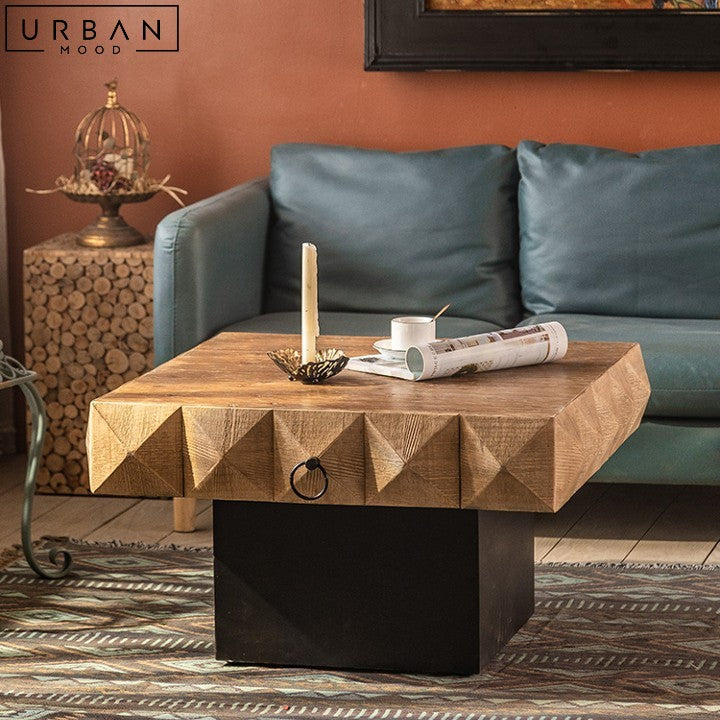 MARCA Rustic Solid Wood Coffee Table