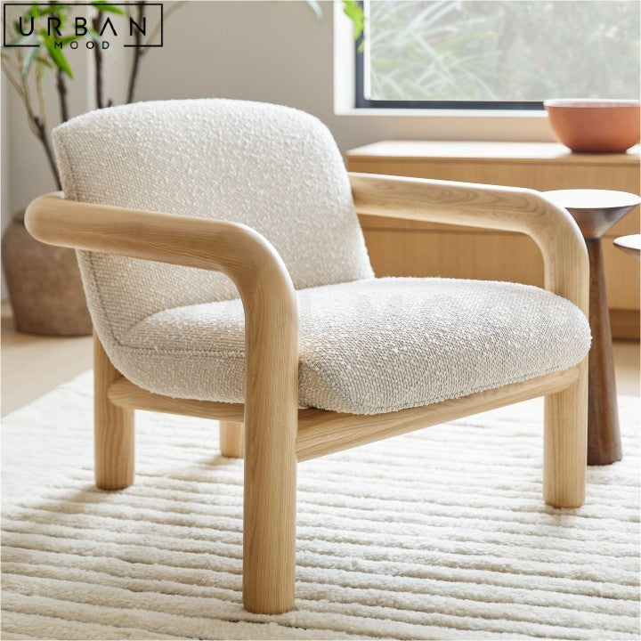 MARGARET Japandi Fabric Leisure Chair