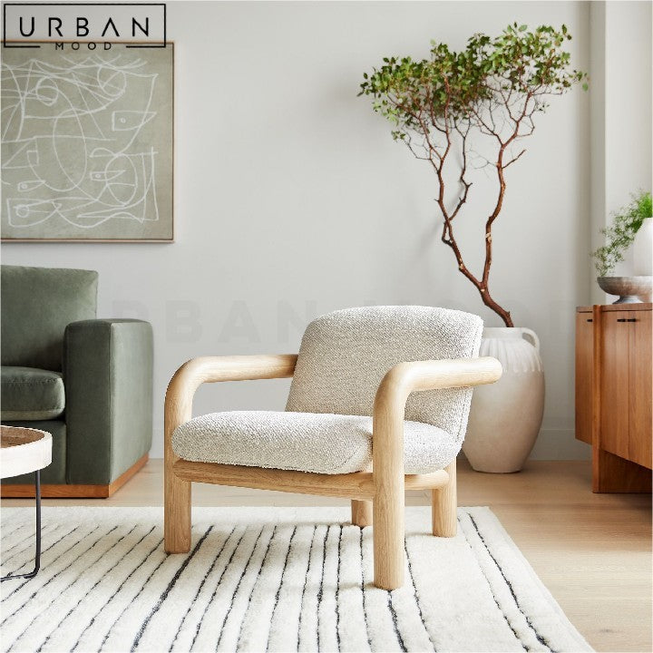 MARGARET Japandi Fabric Leisure Chair