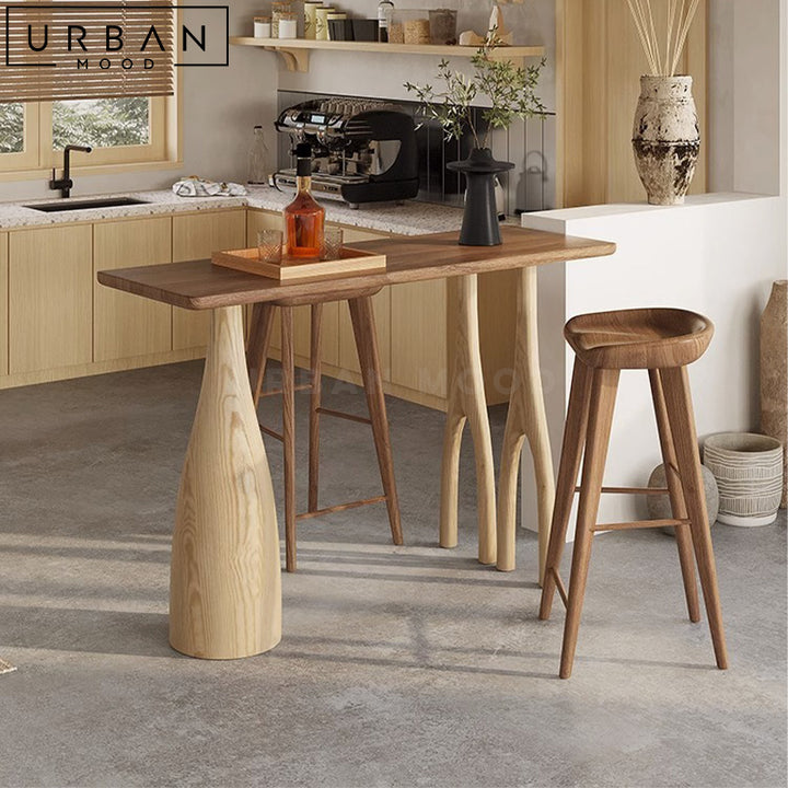 MARGAUX Modern Solid Wood Bar Table