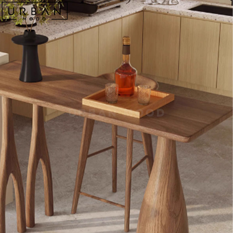 MARGAUX Modern Solid Wood Bar Table